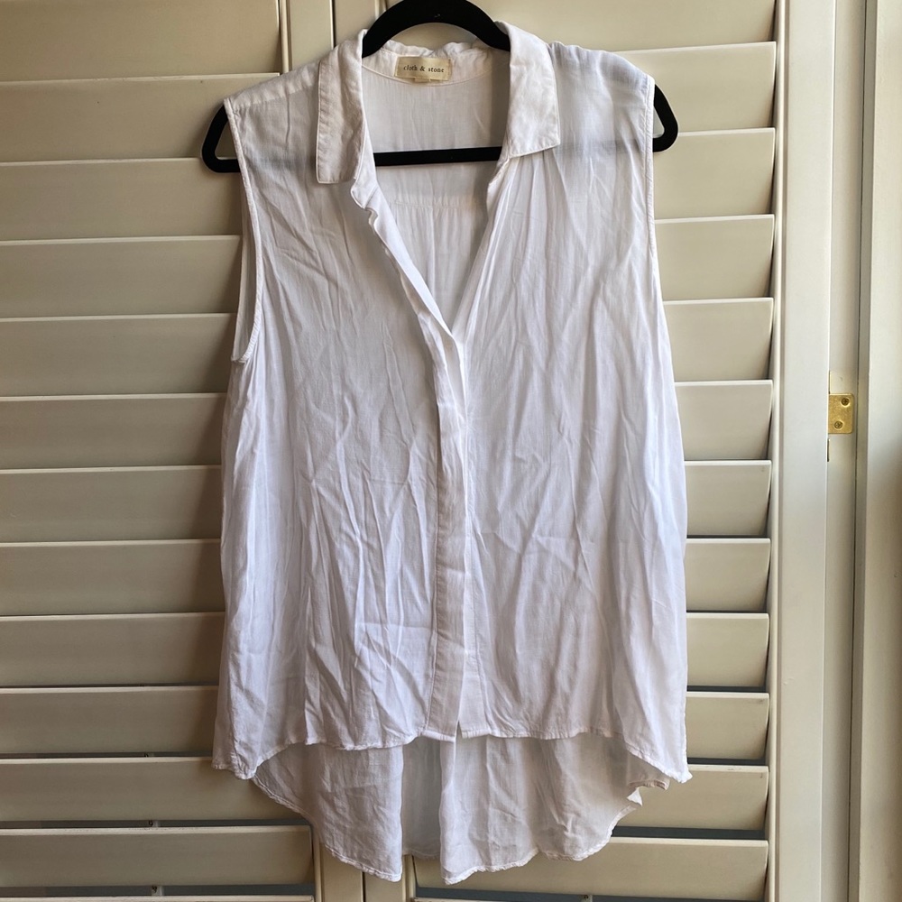 Anthropologie White Button Up